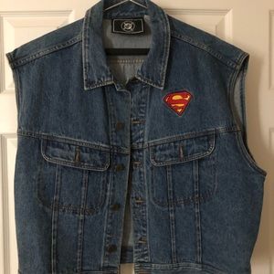Vintage DC Superman jean vest